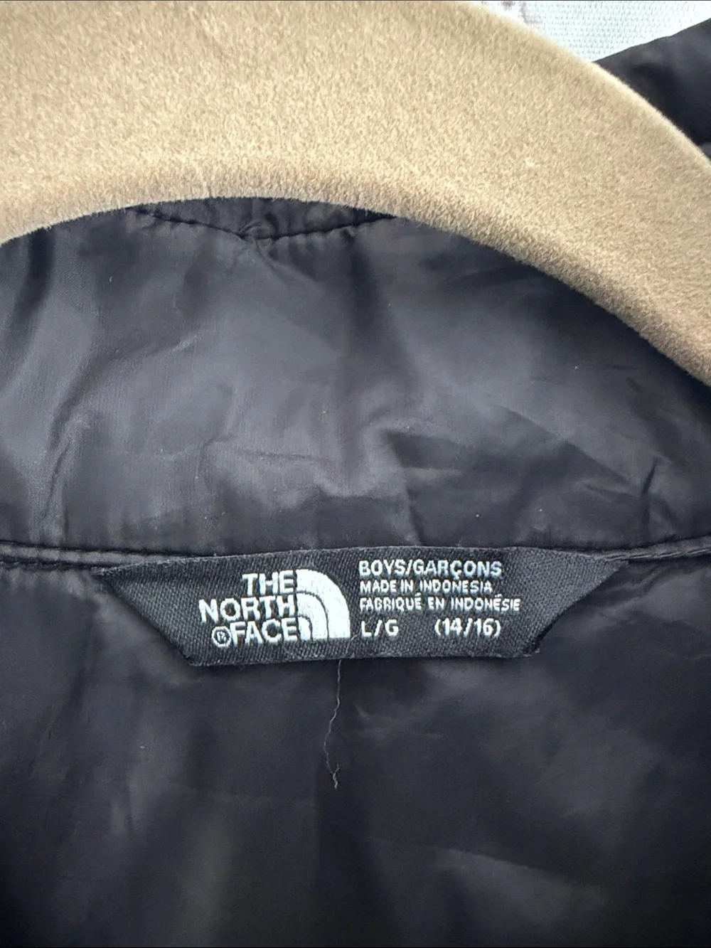 The North Face Boys Youth Black Quilted Lightweight Puffer Jacket Size L 14-16